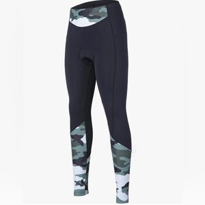 Women 3D Padded Cycling Pants,Ladies Compression Tights Bike Pant Camo Sz XL
